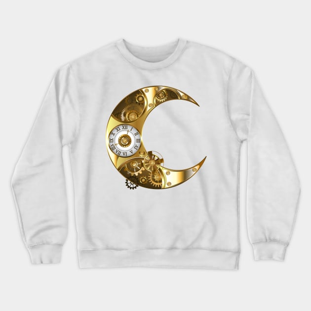 Mechanical Moon Crewneck Sweatshirt by Blackmoon9